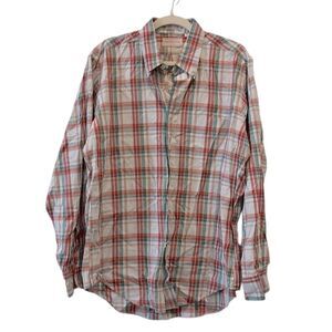 Ralph Lauren Red and Green Plaid Casual Button Down Shirt